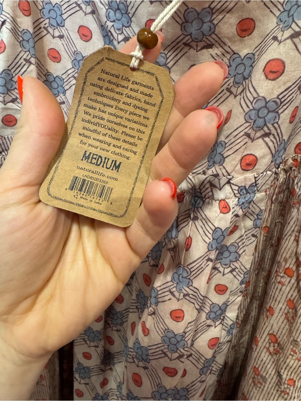 NWT Natural Life Jenny Cotton Maxi Dress Size Medium - Picture 6 of 8